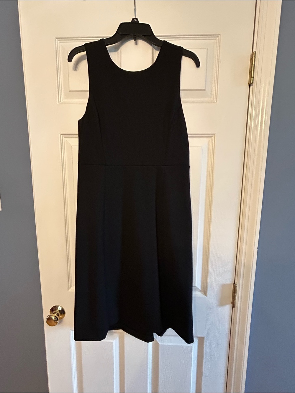 Classic Black Sleeveless Ponte A-Line Dress